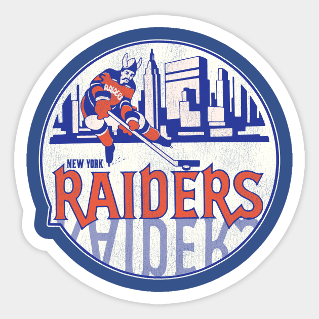 Defunct New York Raiders Hockey Team Hockey Sticker TeePublic